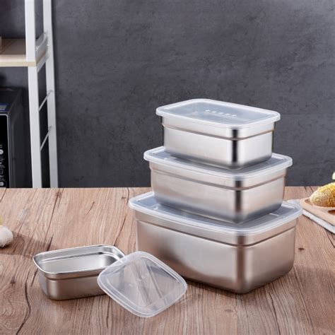 stainless steel box with lid|rectangular metal containers with lids.